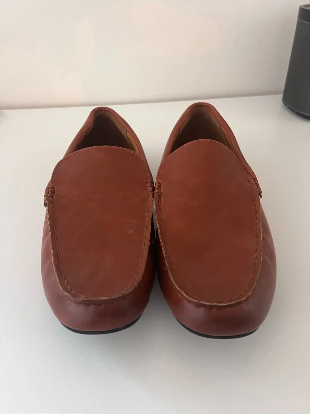 Club Room Men's Slip-On Loafers in Cognac Brown